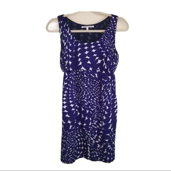 Collective Concepts Geo Print Dress Blue Small - Picture 1 of 6